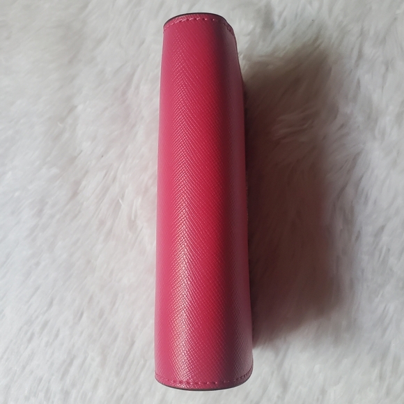 Kate Spade New York Staci Saffiano Leather Medium Wallet Deep Hibiscus NWT - Picture 7 of 16